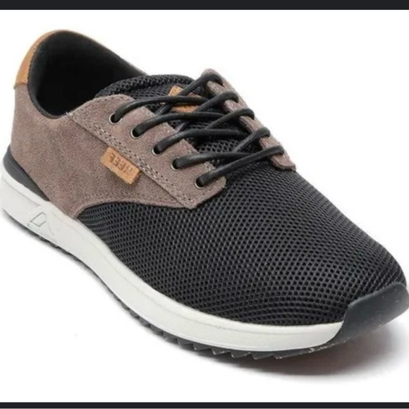 Reef Mission TX Men’s Black and Brown Mesh Suede Sneakers 10 - Picture 1 of 8